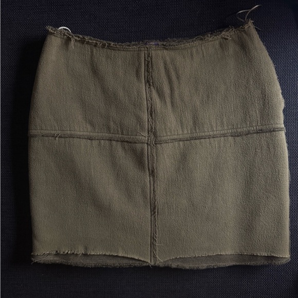 Future Ozbek plush green skirt - Picture 1 of 7